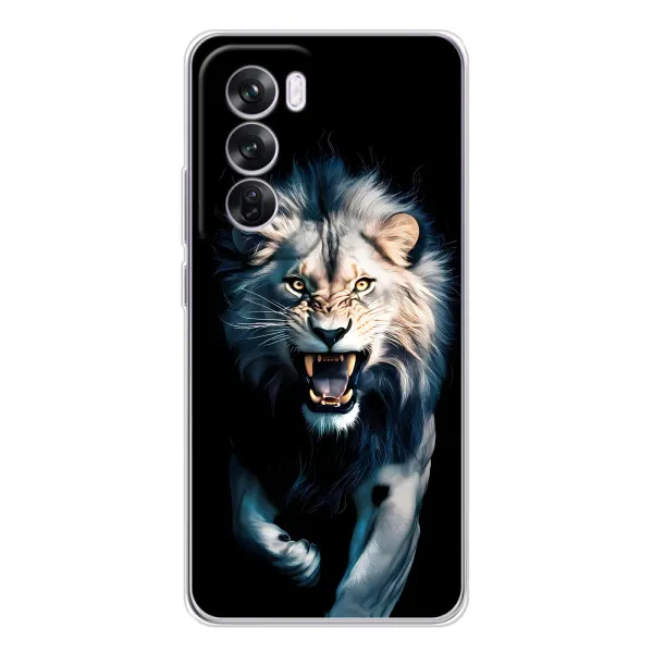Чехол с принтом «Лев в темноте» для OPPO A5 5G