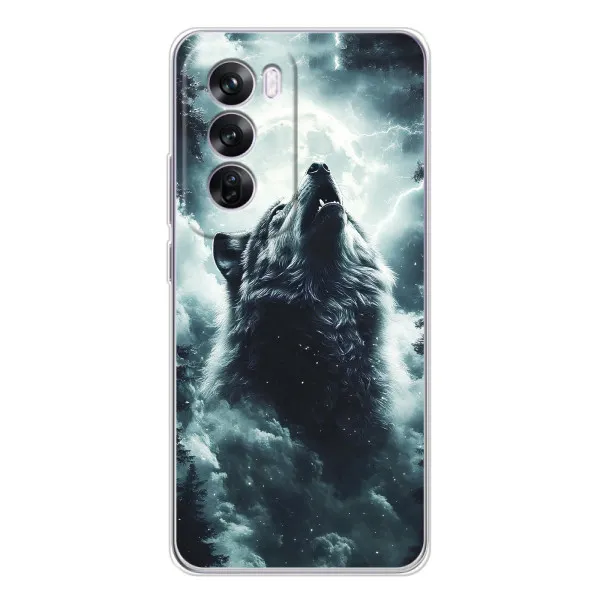 Чехол с принтом «Волк в облаках» для OPPO A5 5G