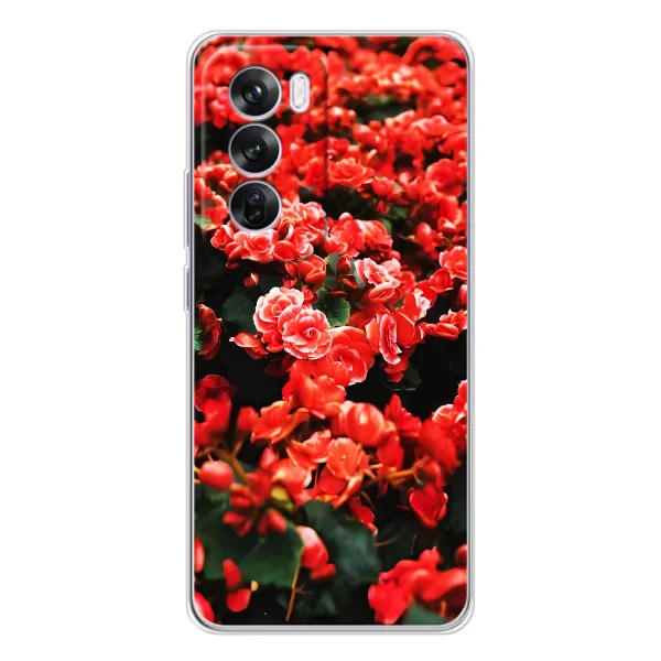 Чехол с принтом «Цветы красные» для OPPO A5