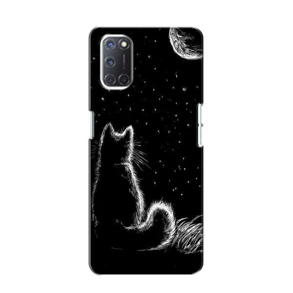 Чехол с принтом «Котик и луна» для OPPO A52
