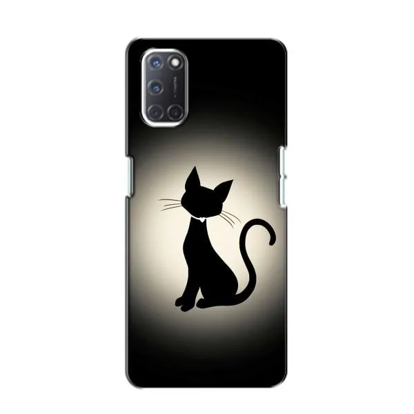 Чехол с принтом «Силуэт котика» для OPPO A52