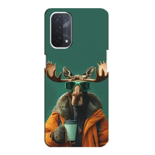 Чехол с принтом «Лось с кофе» для OPPO A54 (5G) Чехол с принтом «Лось с кофе» для OPPO A54 (5G)