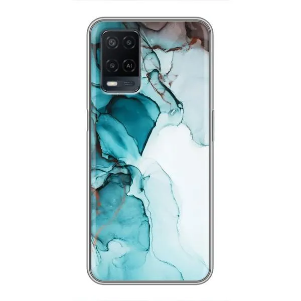 Чехол с принтом «Бирюзовый мрамор» для OPPO A54
