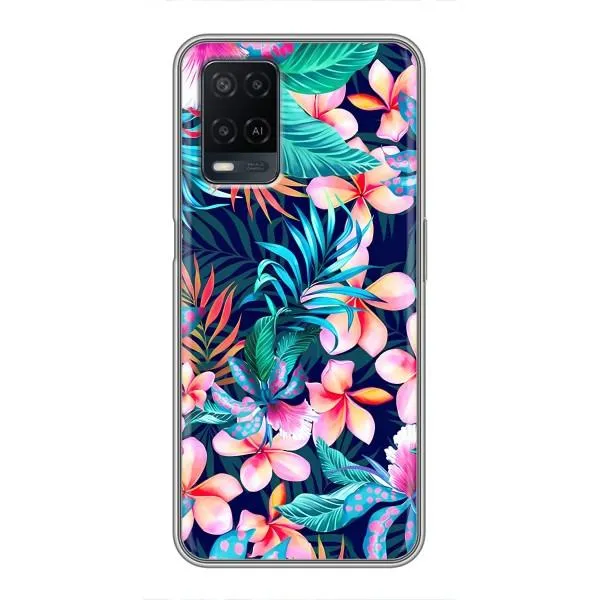 Чехол с принтом «Красочные цветы» для OPPO A54