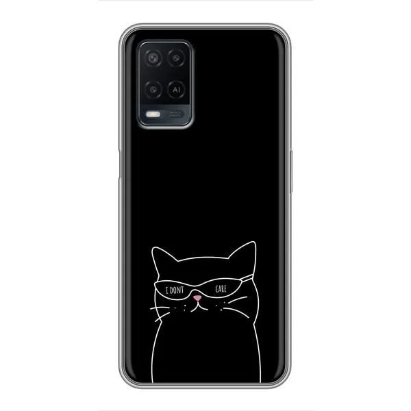 Чехол с принтом «Равнодушный кот» для OPPO A54 Чехол с принтом «Равнодушный кот» для OPPO A54