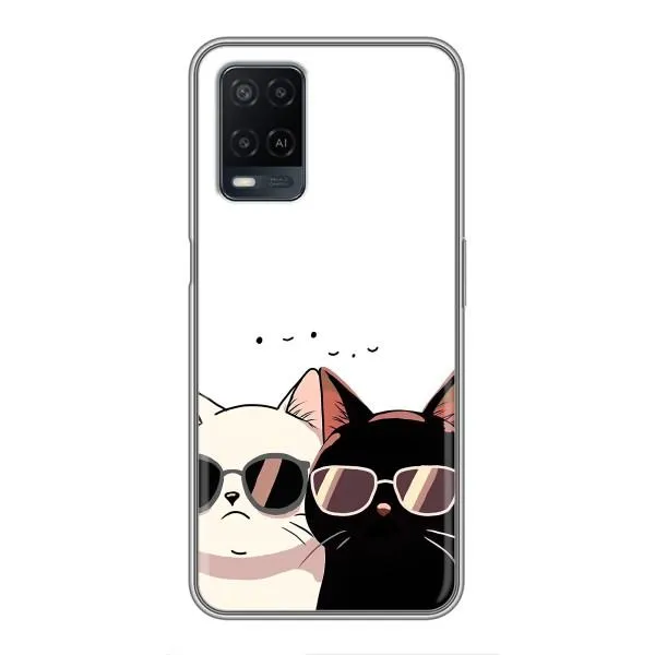 Чехол с принтом «Коты в очках» для OPPO A54 Чехол с принтом «Коты в очках» для OPPO A54