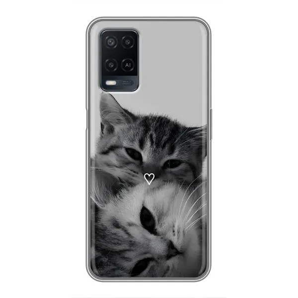 Чехол с принтом «Пара котов» для OPPO A54 Чехол с принтом «Пара котов» для OPPO A54