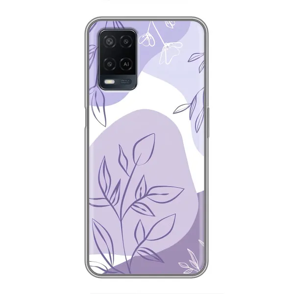 Чохол з принтом «Фіолетове листя абстракція» для OPPO A54