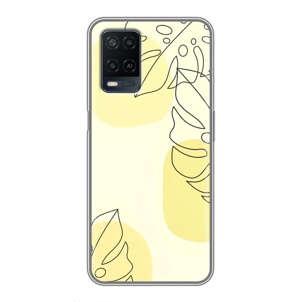 Чохол з принтом «Жовта монстера арт» для OPPO A54