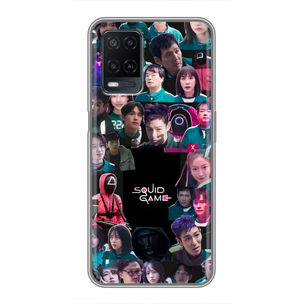 Чехол с принтом «Коллаж Игра кальмара» для OPPO A54 Чехол с принтом «Коллаж Игра кальмара» для OPPO A54