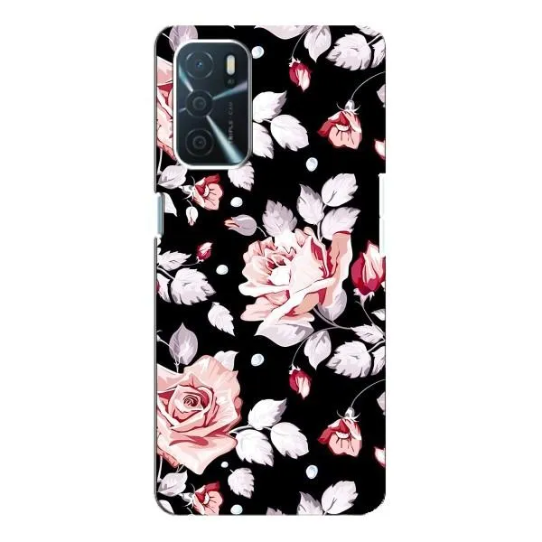 Чехол с принтом «Цветочки на черном» для OPPO A54s Чехол с принтом «Цветочки на черном» для OPPO A54s