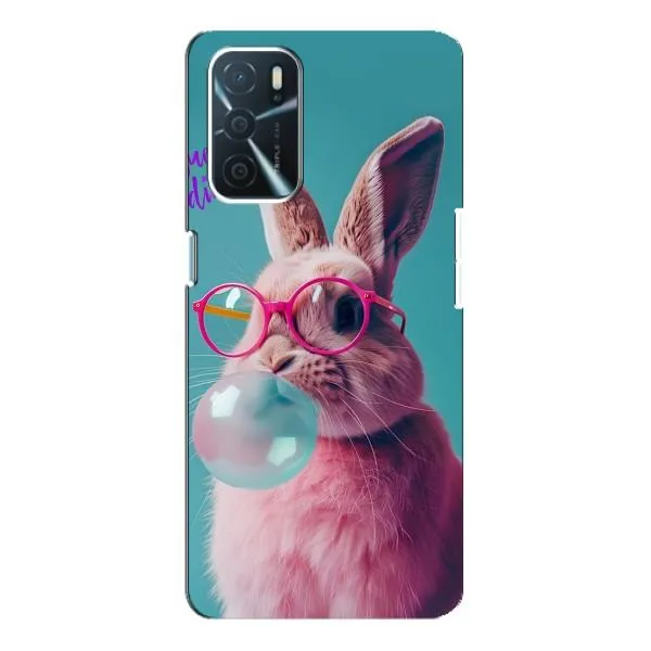 Чехол с принтом «Кролик в очках» для OPPO A54s