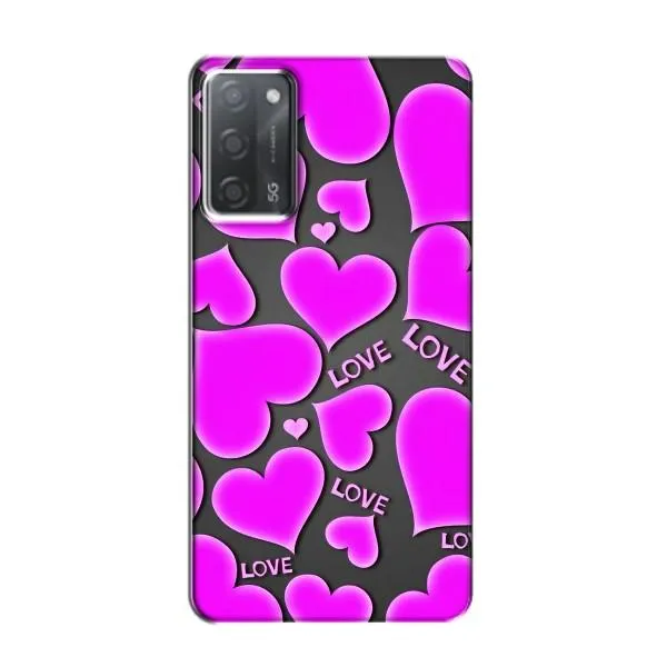 Чехол с принтом «Pink hearts» для OPPO A55