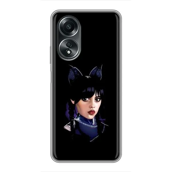 Чехол с принтом «серьезная Уэнздей» для OPPO A58 (4G)