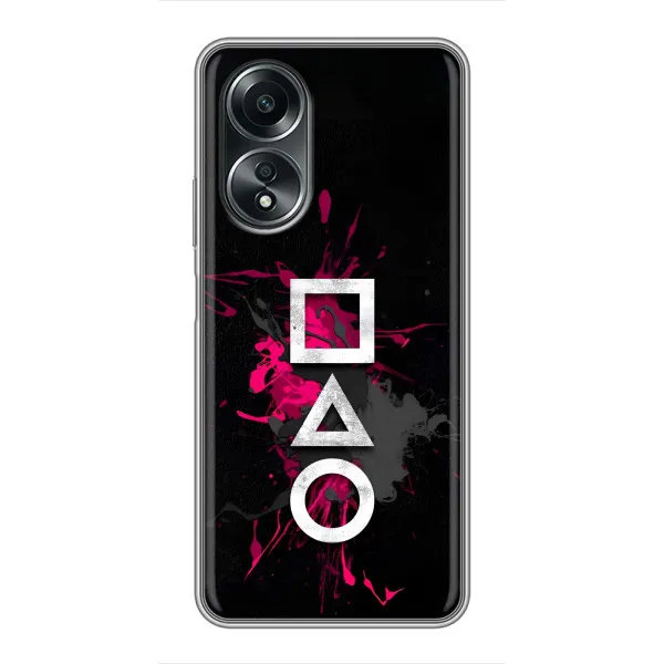Чехол с принтом «Символы Игра кальмара» для OPPO A58 (4G)