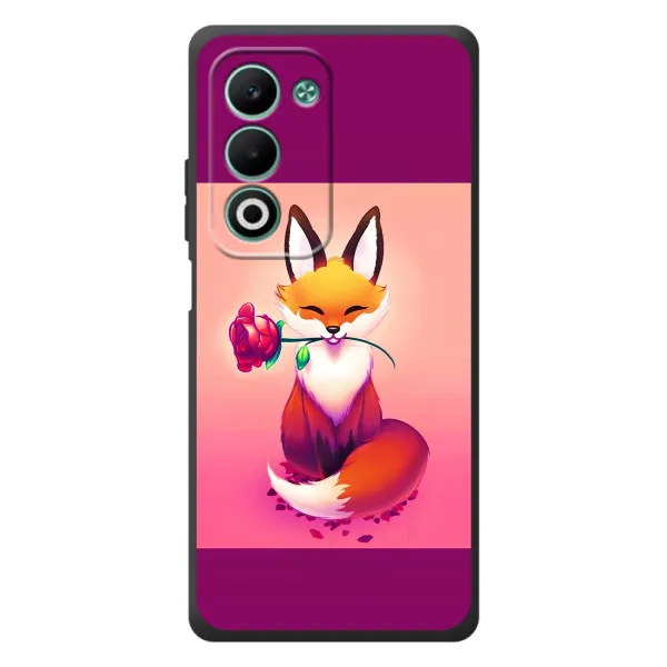 Чехол с принтом «Лисичка с розочкой» для OPPO A5m