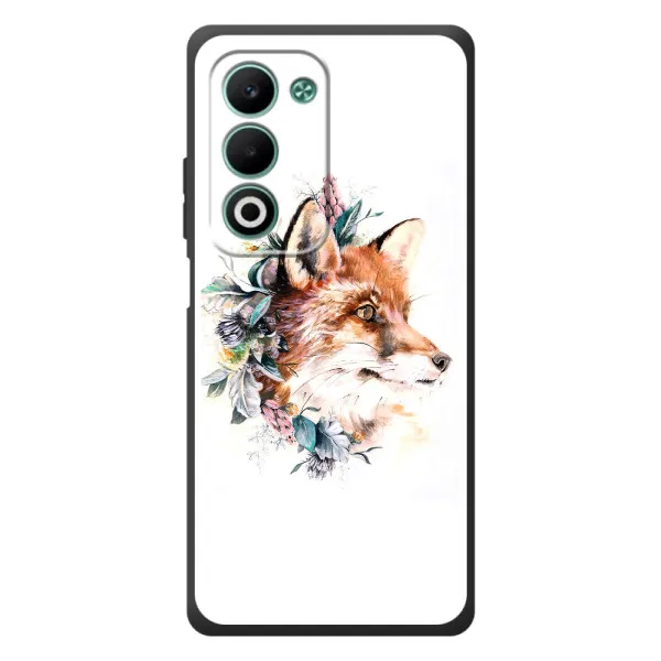Чехол с принтом «Лисичка в цветочках» для OPPO A5m