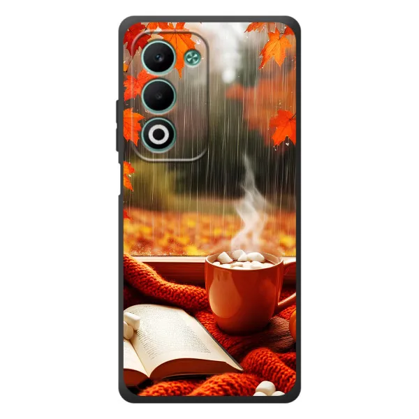 Чехол с принтом «Кофе и дождь» для OPPO A5m