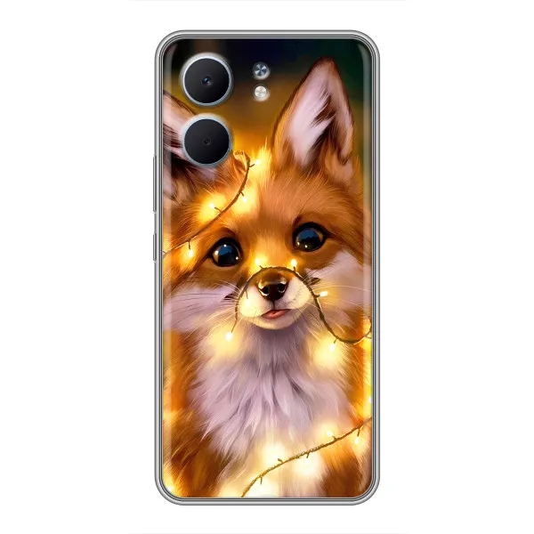Чехол с принтом «Лисичка в гирляндах» для OPPO A5x