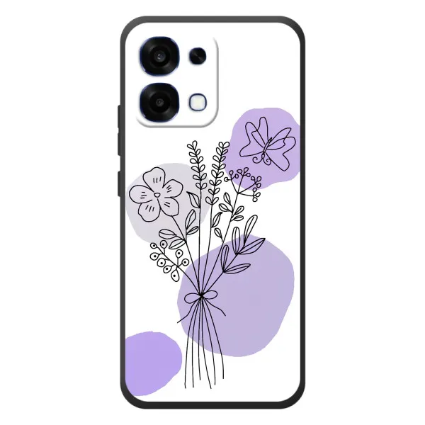 Чехол с принтом «Букет фиолетовая абстракция» для OPPO A6 Pro Чехол с принтом «Букет фиолетовая абстракция» для OPPO A6 Pro