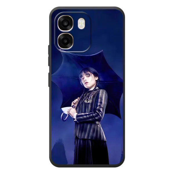 Чехол с принтом «Уэнздей с зонтом» для OPPO A6 Чехол с принтом «Уэнздей с зонтом» для OPPO A6