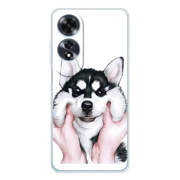 Чехол с принтом «Довольный Хаски» для OPPO A60 5G Чехол с принтом «Довольный Хаски» для OPPO A60 5G