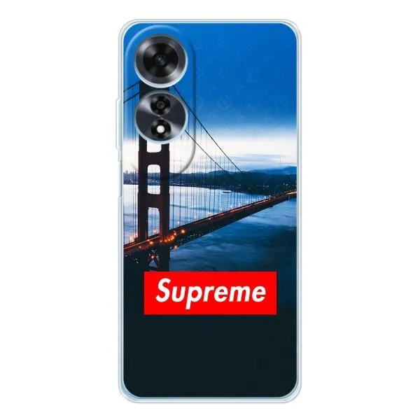 Чехол с принтом «Стиль Supreme» для OPPO A60 5G