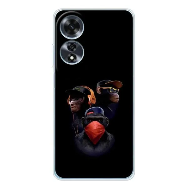 Чехол с принтом «Три обезьяны» для OPPO A60 5G