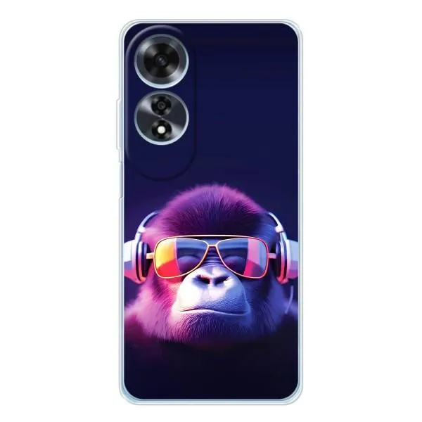 Чехол с принтом «Стильная обезьяна» для OPPO A60 5G