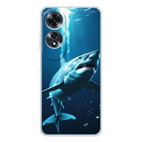 Чехол с принтом «Акула под водой» для OPPO A60 5G