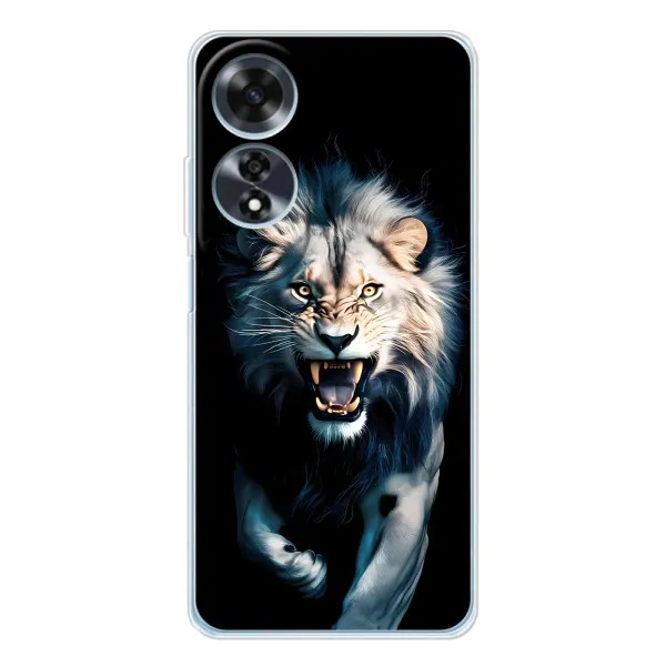 Чехол с принтом «Лев в темноте» для OPPO A60 5G