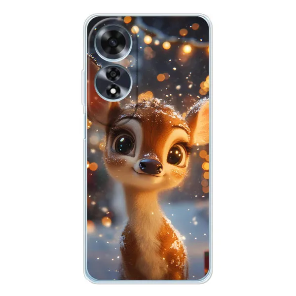 Чехол с принтом «Олененок среди гирлянд» для OPPO A60 5G Чехол с принтом «Олененок среди гирлянд» для OPPO A60 5G
