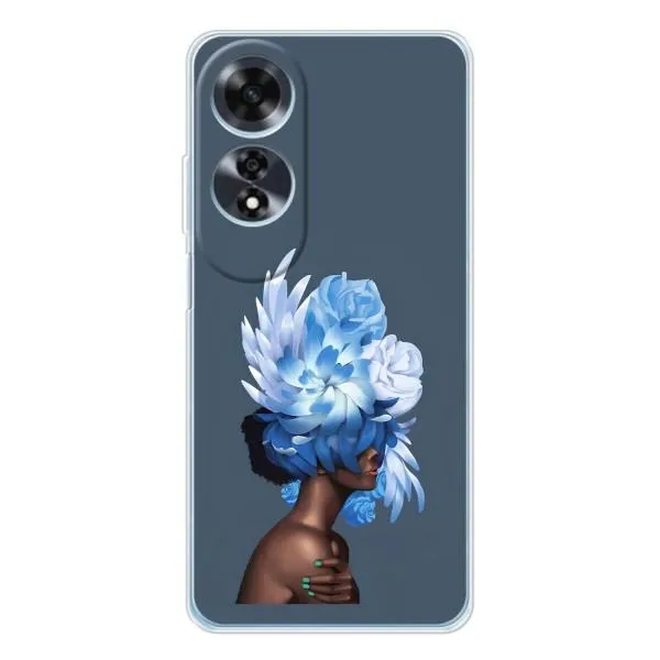Чехол с принтом «Цветы на голове» для OPPO A60