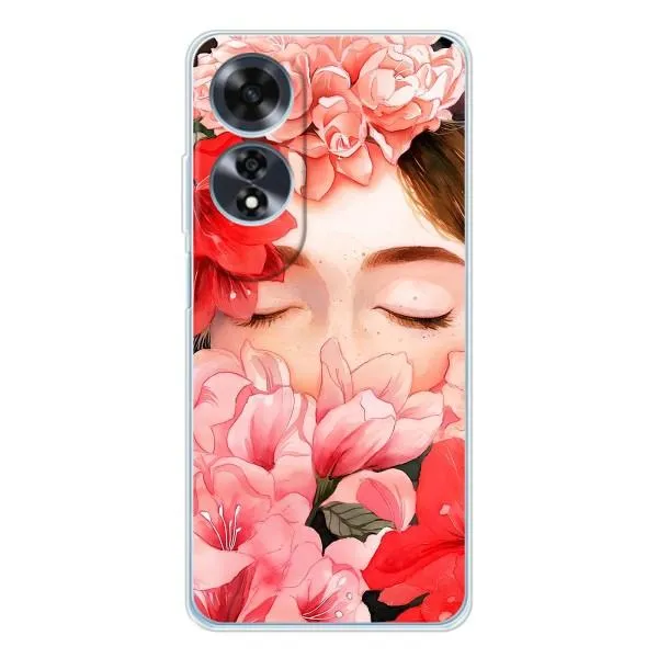 Чехол с принтом «Глаза в цветах» для OPPO A60