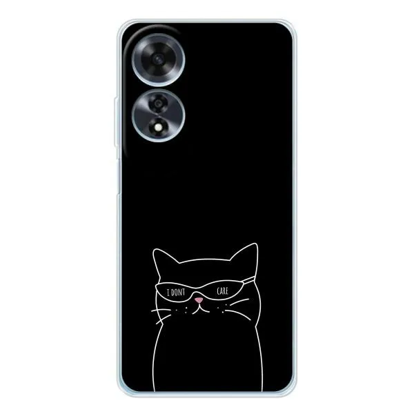 Чехол с принтом «Равнодушный кот» для OPPO A60