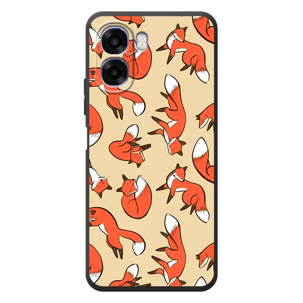 Чехол с принтом «Лисички» для OPPO A6x