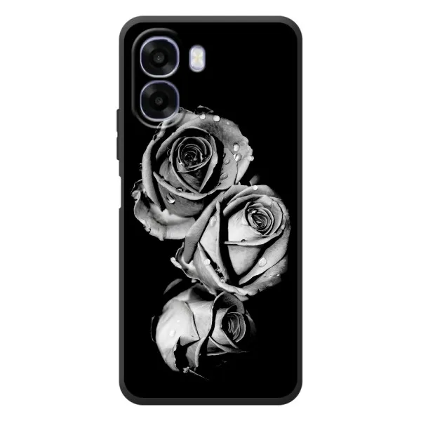 Чехол с принтом «Черная роза» для OPPO A6x