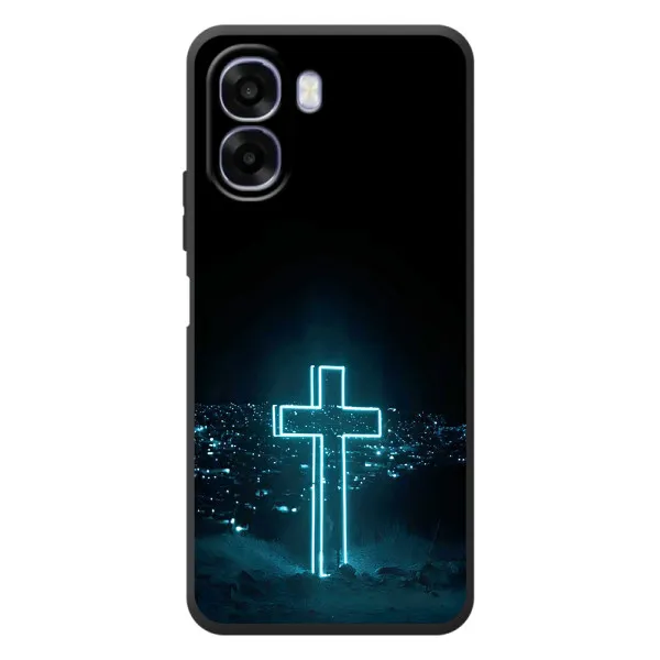 Чехол с принтом «Крест и город» для OPPO A6x