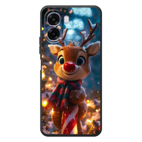Чехол с принтом «Олень с шарфом» для OPPO A6x