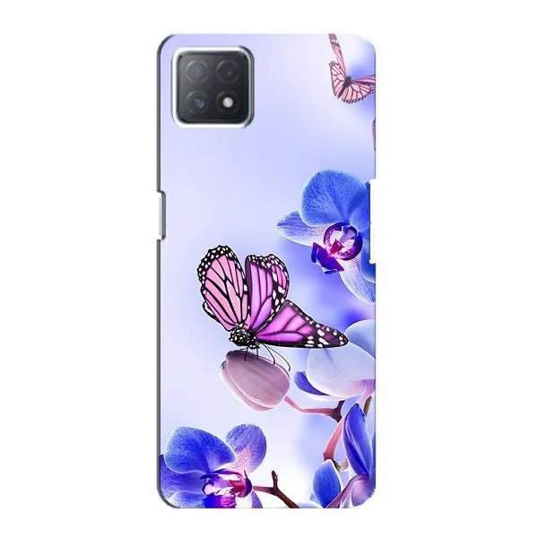 Чехол с принтом «Бабочка на цветочке» для OPPO A72 (5G)