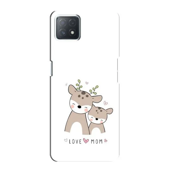 Чехол с принтом «Оленята мама и малыш» для OPPO A72 (5G)