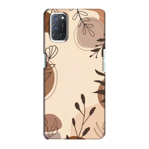 Чехол с принтом «Коричневые цветы» для OPPO A72 Чехол с принтом «Коричневые цветы» для OPPO A72