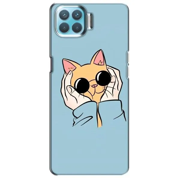 Чехол с принтом «Котик в очках» для OPPO A73