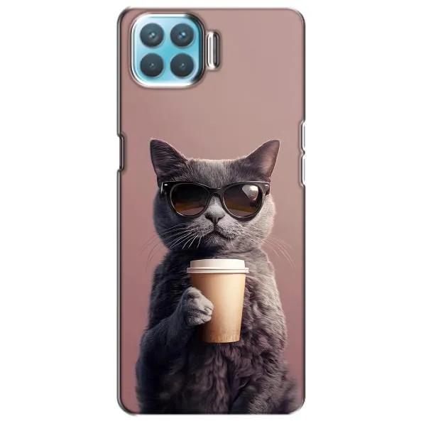Чехол с принтом «Кот с кофе» для OPPO A73 Чехол с принтом «Кот с кофе» для OPPO A73
