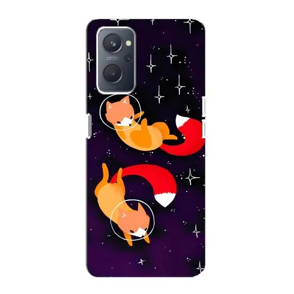 Чехол с принтом «Лисички космонавты» для OPPO A76 Чехол с принтом «Лисички космонавты» для OPPO A76