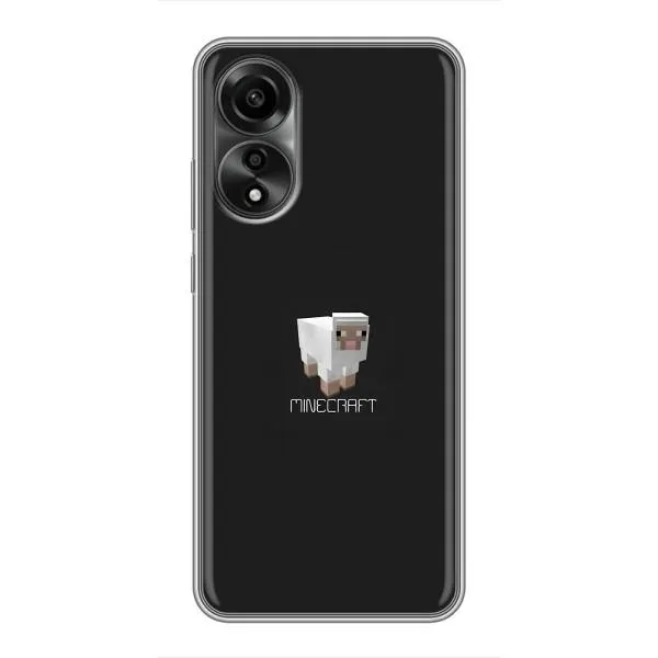 Чехол с принтом «Овечка Майнкрафт» для OPPO A78 (4G)