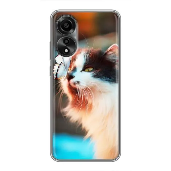 Чехол с принтом «Котик с бабочкой» для OPPO A78 (4G) Чехол с принтом «Котик с бабочкой» для OPPO A78 (4G)