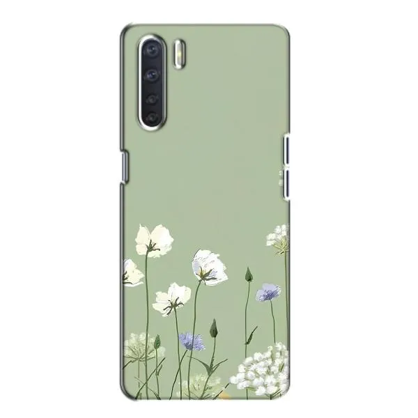 Чехол с принтом «Цветы на зеленом» для OPPO A91 Чехол с принтом «Цветы на зеленом» для OPPO A91
