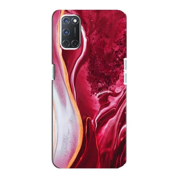 Чехол с принтом «Мрамор красный» для OPPO A92