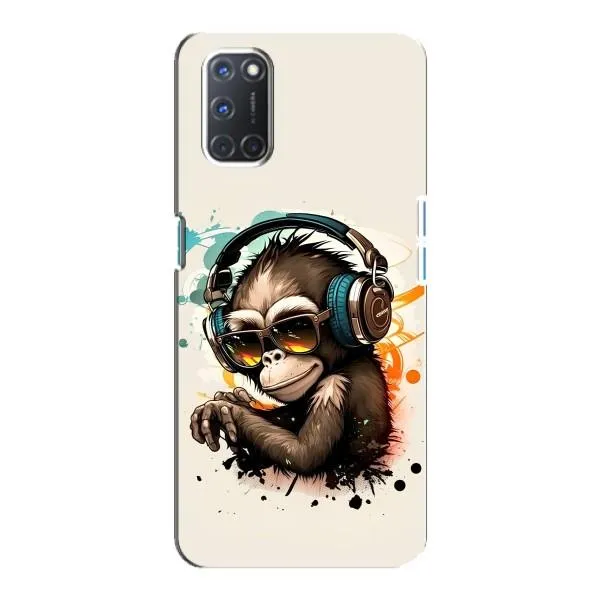 Чехол с принтом «Макака в наушниках» для OPPO A92 Чехол с принтом «Макака в наушниках» для OPPO A92